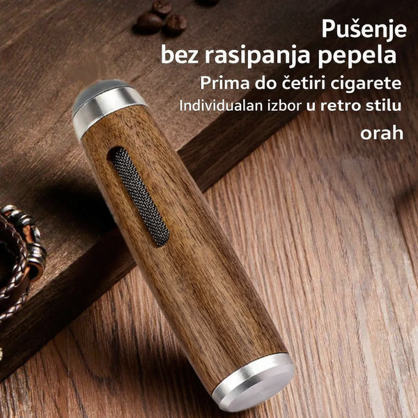 Walnut Mini Car Ashtray Holder