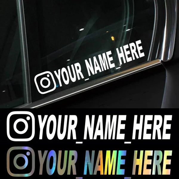 Custom Instagram Name Vinyl Decal