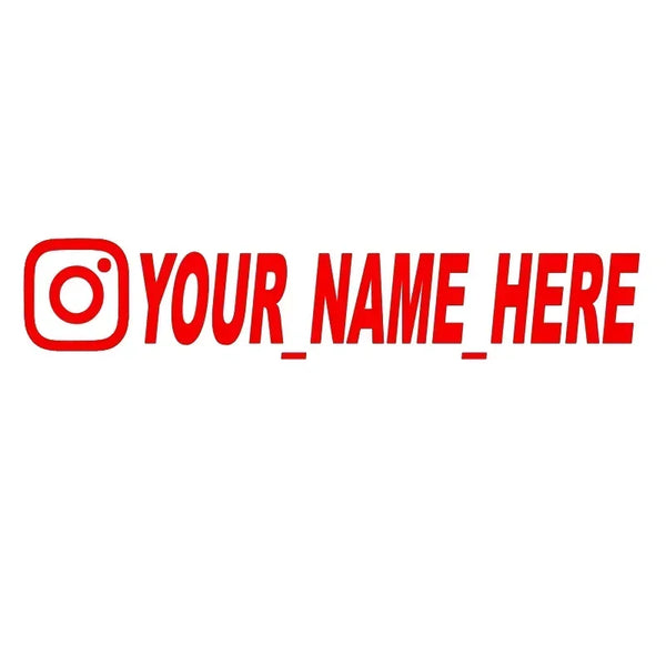 Custom Instagram Name Vinyl Decal